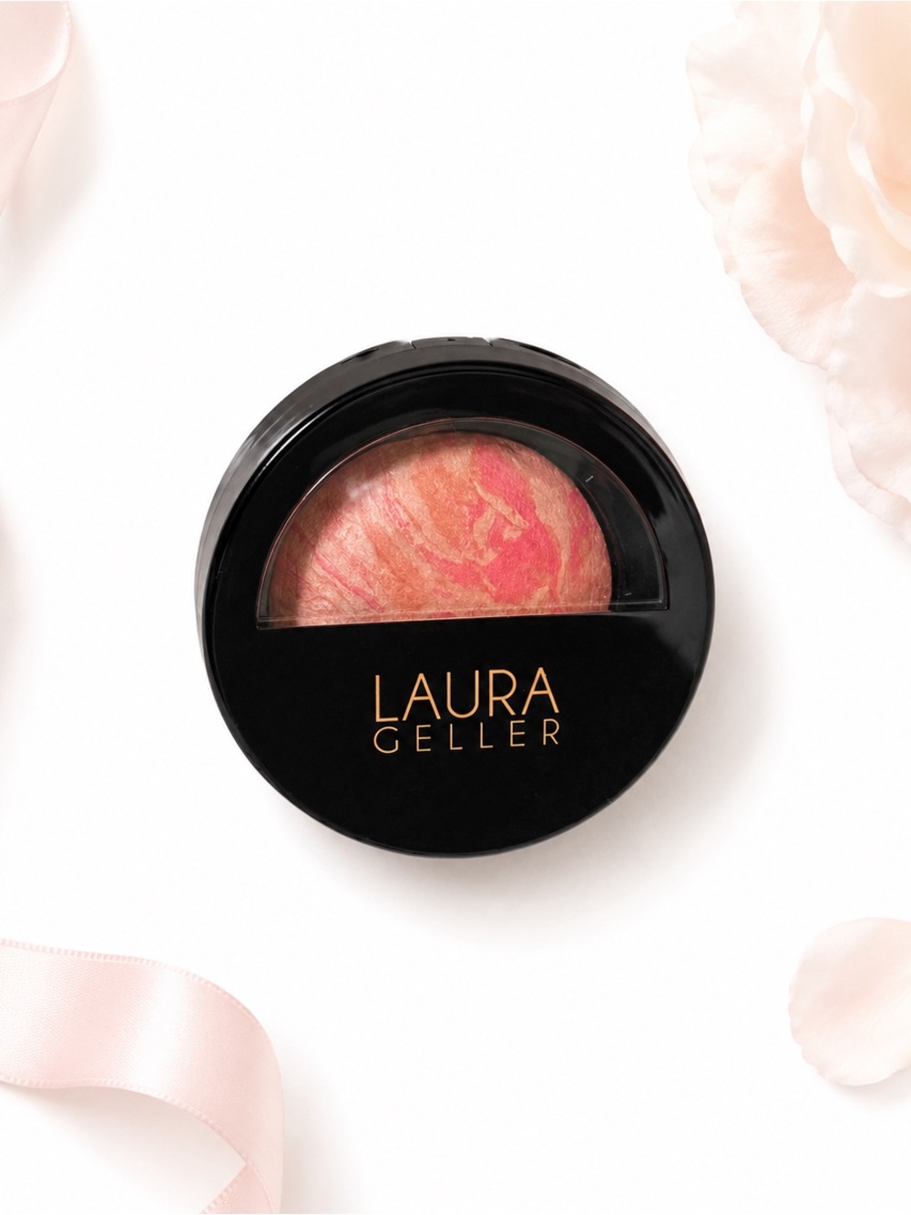 Laura Geller Baked Blush-n-Brighten Marbleized Blush in Coral Cove